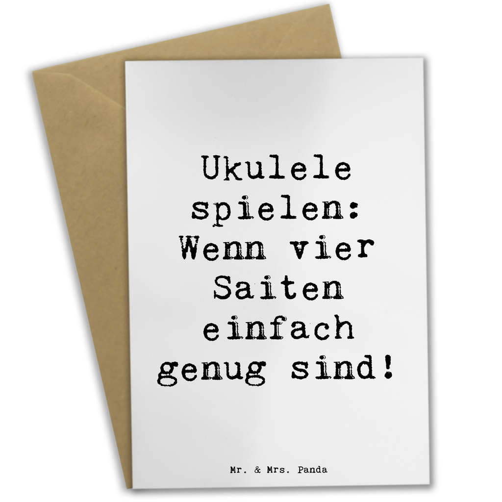 Grußkarte Spruch Ukulele Freude Grußkarte, Klappkarte, Einladungskarte, Glückwunschkarte, Hochzeitskarte, Geburtstagskarte, Karte, Ansichtskarten, Instrumente, Geschenke Musiker, Musikliebhaber