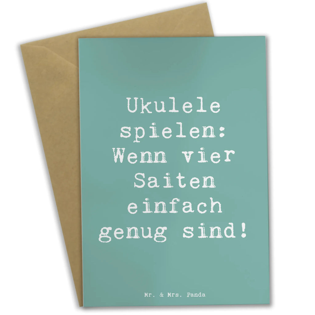 Grußkarte Spruch Ukulele Freude Grußkarte, Klappkarte, Einladungskarte, Glückwunschkarte, Hochzeitskarte, Geburtstagskarte, Karte, Ansichtskarten, Instrumente, Geschenke Musiker, Musikliebhaber