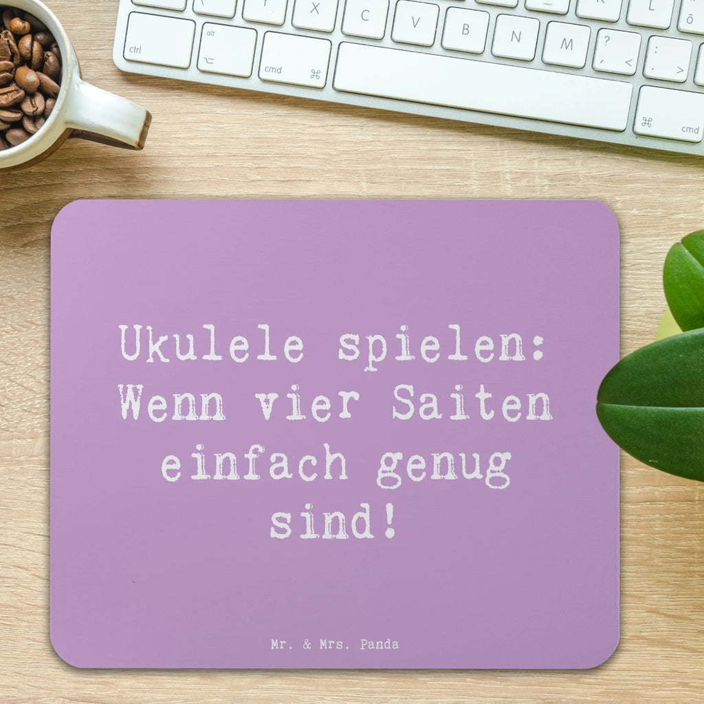 Mauspad Spruch Ukulele Freude