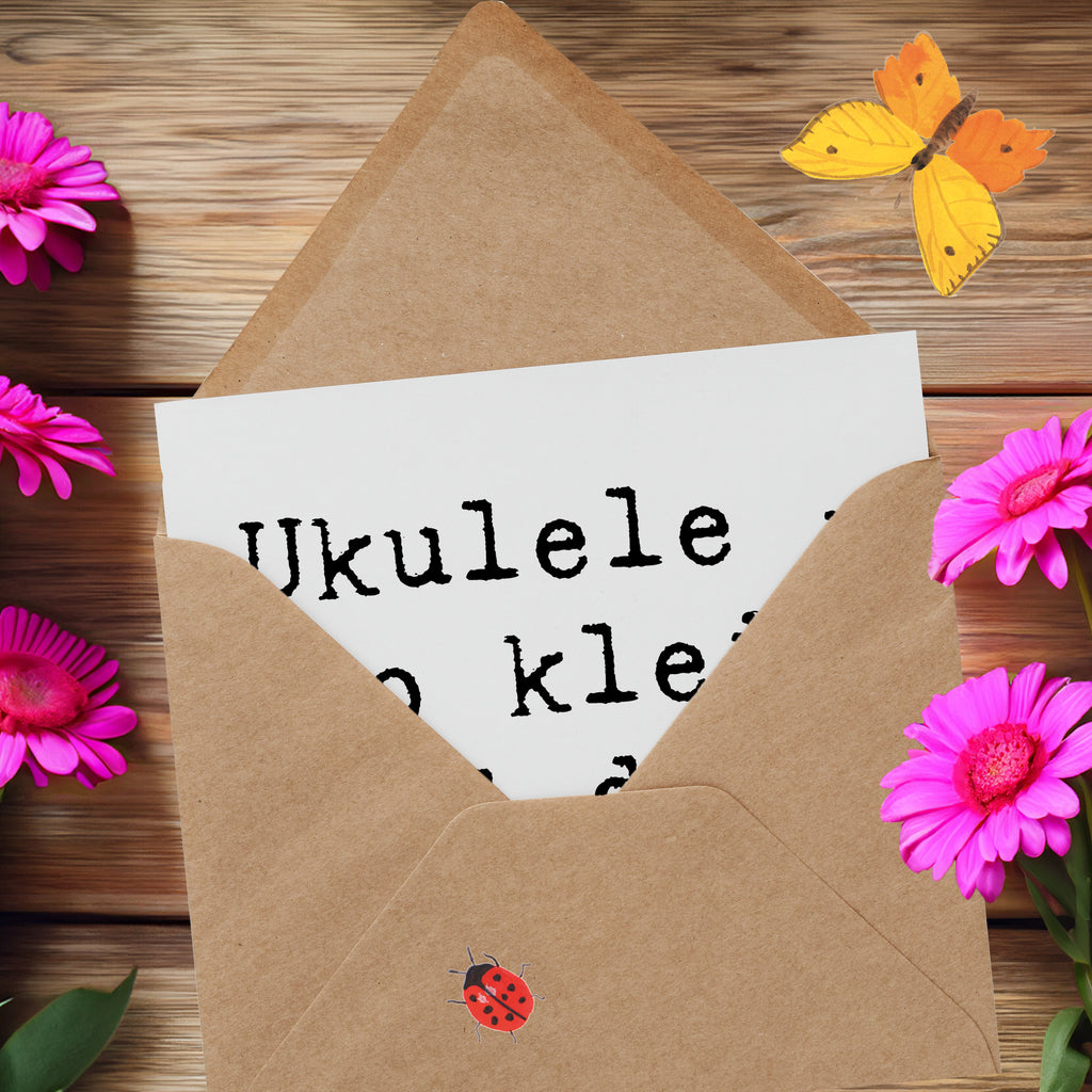 Deluxe Karte Spruch Zauberhafte Ukulele Karte, Grußkarte, Klappkarte, Einladungskarte, Glückwunschkarte, Hochzeitskarte, Geburtstagskarte, Hochwertige Grußkarte, Hochwertige Klappkarte, Instrumente, Geschenke Musiker, Musikliebhaber