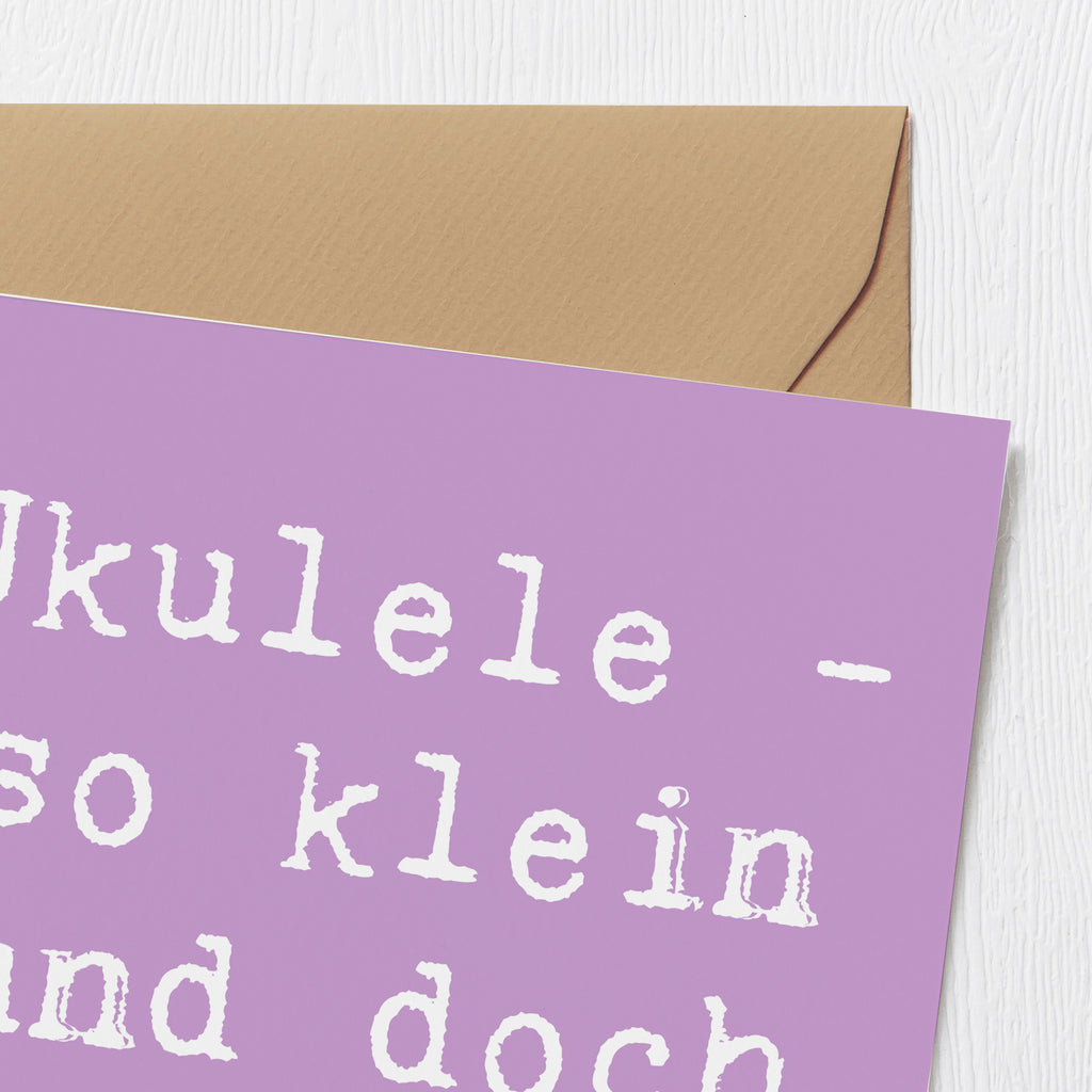 Deluxe Karte Spruch Zauberhafte Ukulele Karte, Grußkarte, Klappkarte, Einladungskarte, Glückwunschkarte, Hochzeitskarte, Geburtstagskarte, Hochwertige Grußkarte, Hochwertige Klappkarte, Instrumente, Geschenke Musiker, Musikliebhaber