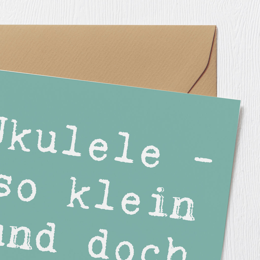 Deluxe Karte Spruch Zauberhafte Ukulele Karte, Grußkarte, Klappkarte, Einladungskarte, Glückwunschkarte, Hochzeitskarte, Geburtstagskarte, Hochwertige Grußkarte, Hochwertige Klappkarte, Instrumente, Geschenke Musiker, Musikliebhaber