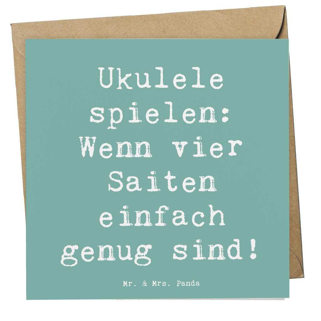 Deluxe Karte Spruch Ukulele Freude Karte, Grußkarte, Klappkarte, Einladungskarte, Glückwunschkarte, Hochzeitskarte, Geburtstagskarte, Hochwertige Grußkarte, Hochwertige Klappkarte, Instrumente, Geschenke Musiker, Musikliebhaber