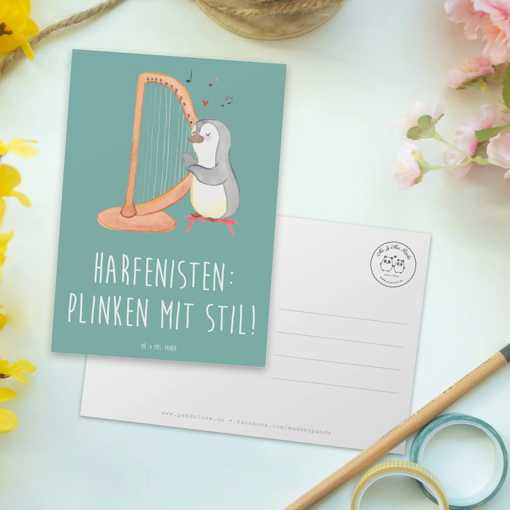 Postkarte Harfe mit Stil Postkarte, Karte, Geschenkkarte, Grußkarte, Einladung, Ansichtskarte, Geburtstagskarte, Einladungskarte, Dankeskarte, Ansichtskarten, Einladung Geburtstag, Einladungskarten Geburtstag, Instrumente, Geschenke Musiker, Musikliebhaber