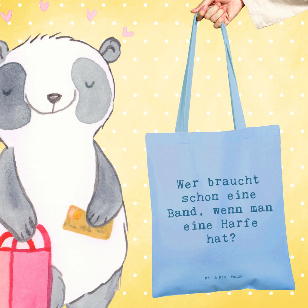 Tragetasche Spruch Wer braucht schon eine Band, wenn man eine Harfe hat? Beuteltasche, Beutel, Einkaufstasche, Jutebeutel, Stoffbeutel, Tasche, Shopper, Umhängetasche, Strandtasche, Schultertasche, Stofftasche, Tragetasche, Badetasche, Jutetasche, Einkaufstüte, Laptoptasche, Instrumente, Geschenke Musiker, Musikliebhaber