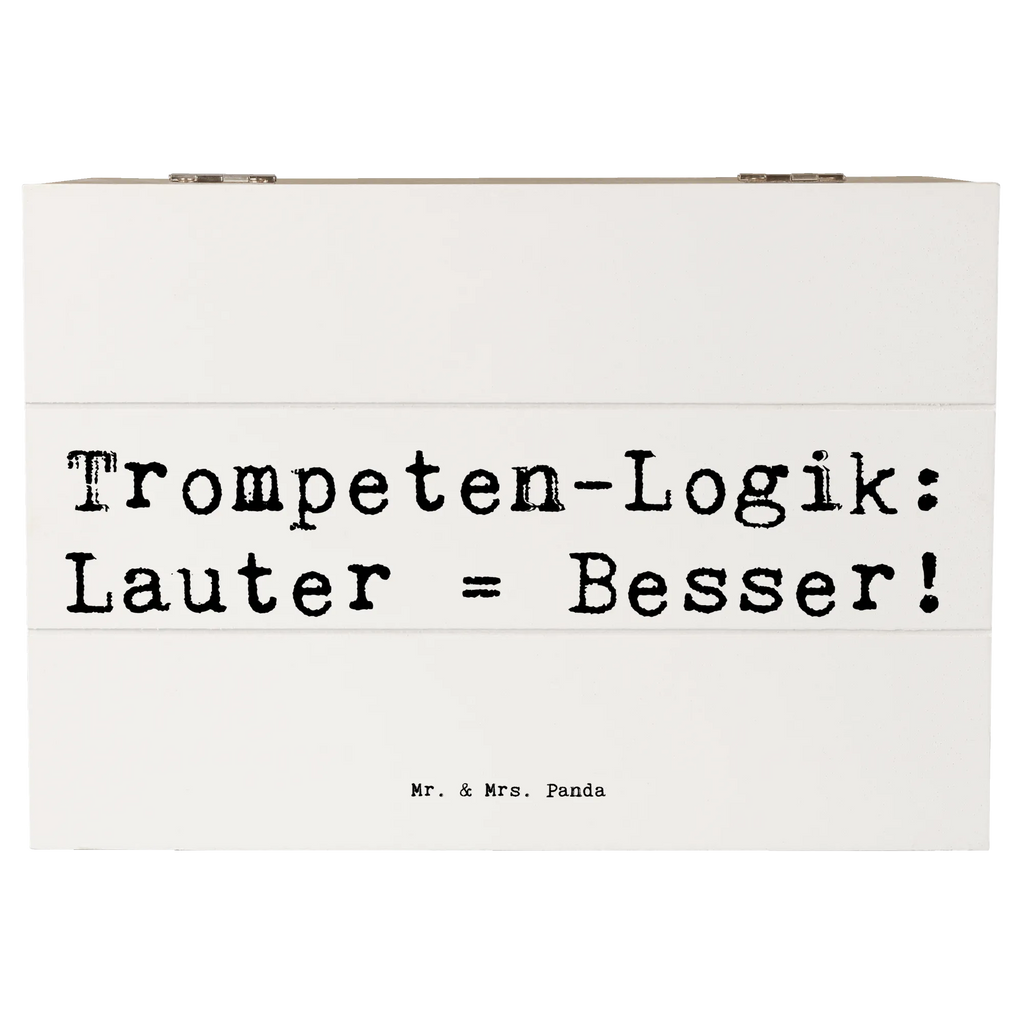 Holzkiste Spruch Trompeten Weisheit Holzkiste, Kiste, Schatzkiste, Truhe, Schatulle, XXL, Erinnerungsbox, Erinnerungskiste, Dekokiste, Aufbewahrungsbox, Geschenkbox, Geschenkdose, Instrumente, Geschenke Musiker, Musikliebhaber