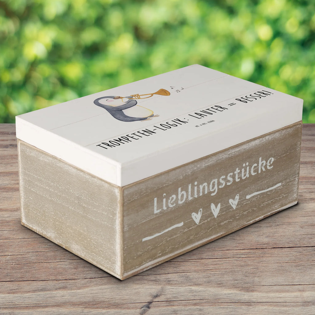 Holzkiste Trompeten Weisheit Holzkiste, Kiste, Schatzkiste, Truhe, Schatulle, XXL, Erinnerungsbox, Erinnerungskiste, Dekokiste, Aufbewahrungsbox, Geschenkbox, Geschenkdose, Instrumente, Geschenke Musiker, Musikliebhaber