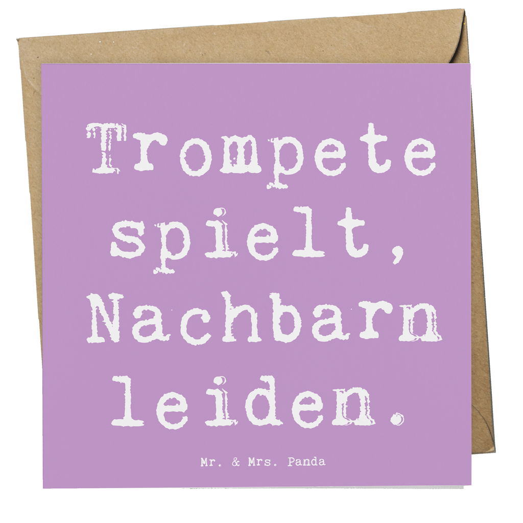 Deluxe Karte Spruch Trompete Freude Karte, Grußkarte, Klappkarte, Einladungskarte, Glückwunschkarte, Hochzeitskarte, Geburtstagskarte, Hochwertige Grußkarte, Hochwertige Klappkarte, Instrumente, Geschenke Musiker, Musikliebhaber