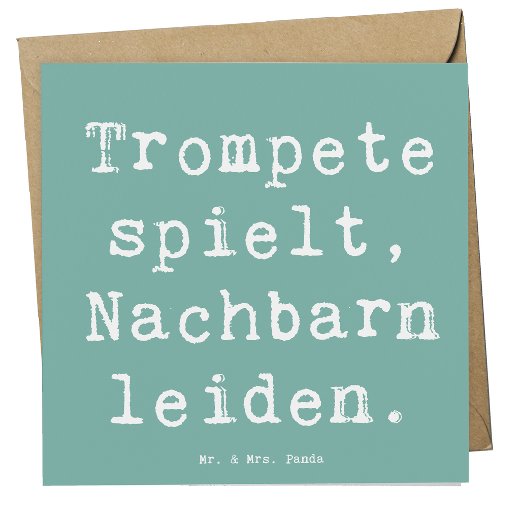 Deluxe Karte Spruch Trompete Freude Karte, Grußkarte, Klappkarte, Einladungskarte, Glückwunschkarte, Hochzeitskarte, Geburtstagskarte, Hochwertige Grußkarte, Hochwertige Klappkarte, Instrumente, Geschenke Musiker, Musikliebhaber