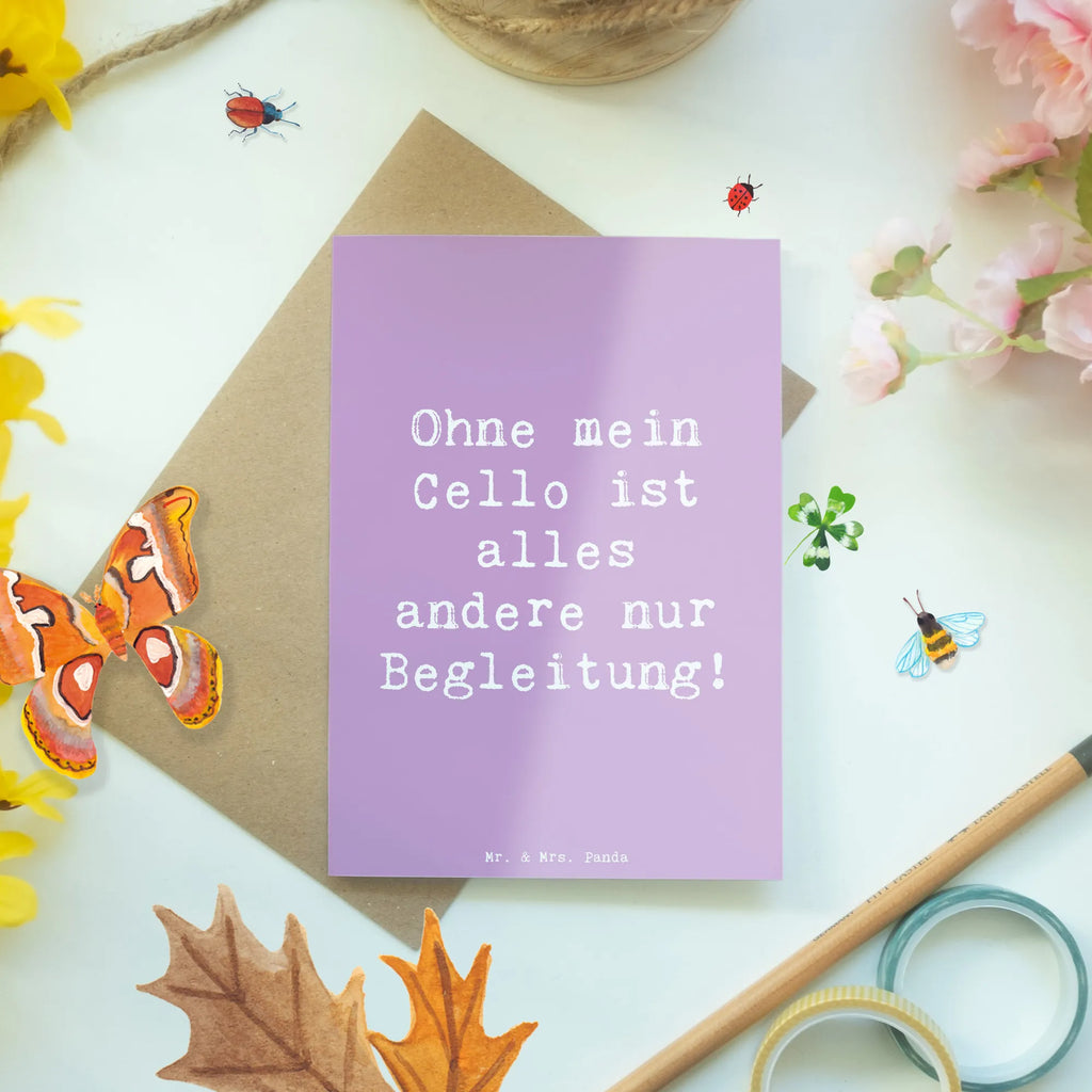 Grußkarte Spruch Cello Magie Grußkarte, Klappkarte, Einladungskarte, Glückwunschkarte, Hochzeitskarte, Geburtstagskarte, Karte, Ansichtskarten, Instrumente, Geschenke Musiker, Musikliebhaber