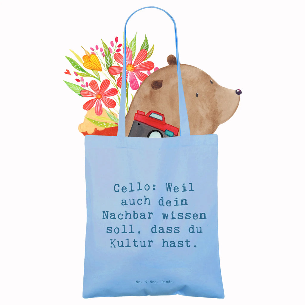 Tragetasche Kultur durch Cello Spruch Beuteltasche, Beutel, Einkaufstasche, Jutebeutel, Stoffbeutel, Tasche, Shopper, Umhängetasche, Strandtasche, Schultertasche, Stofftasche, Tragetasche, Badetasche, Jutetasche, Einkaufstüte, Laptoptasche, Instrumente, Geschenke Musiker, Musikliebhaber