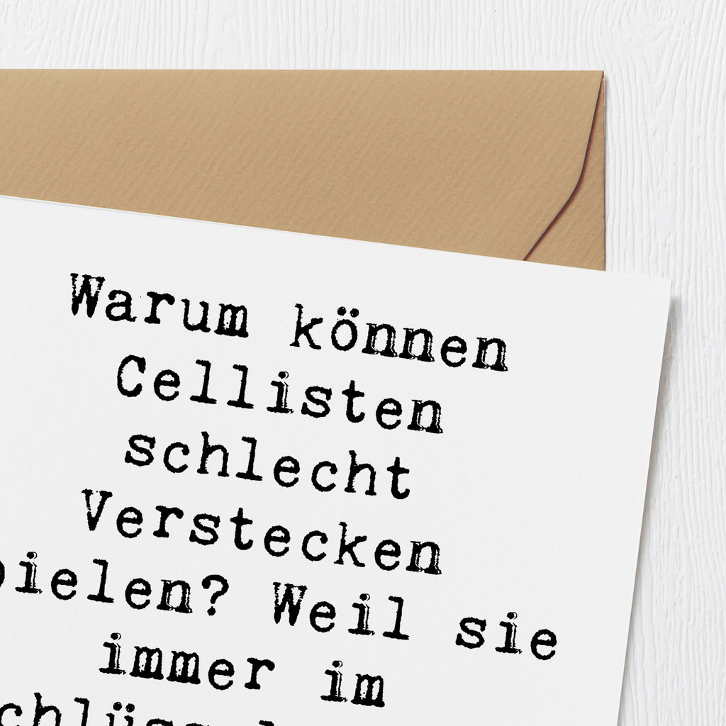 Deluxe Karte Spruch Cello Schlüsselmoment Karte, Grußkarte, Klappkarte, Einladungskarte, Glückwunschkarte, Hochzeitskarte, Geburtstagskarte, Hochwertige Grußkarte, Hochwertige Klappkarte, Instrumente, Geschenke Musiker, Musikliebhaber