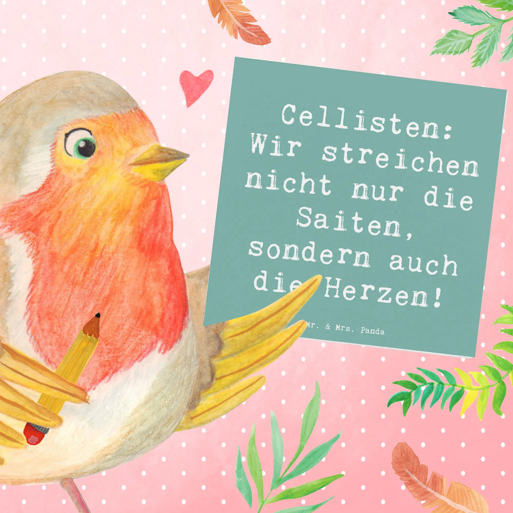 Deluxe Karte Spruch Cello Herz Karte, Grußkarte, Klappkarte, Einladungskarte, Glückwunschkarte, Hochzeitskarte, Geburtstagskarte, Hochwertige Grußkarte, Hochwertige Klappkarte, Instrumente, Geschenke Musiker, Musikliebhaber