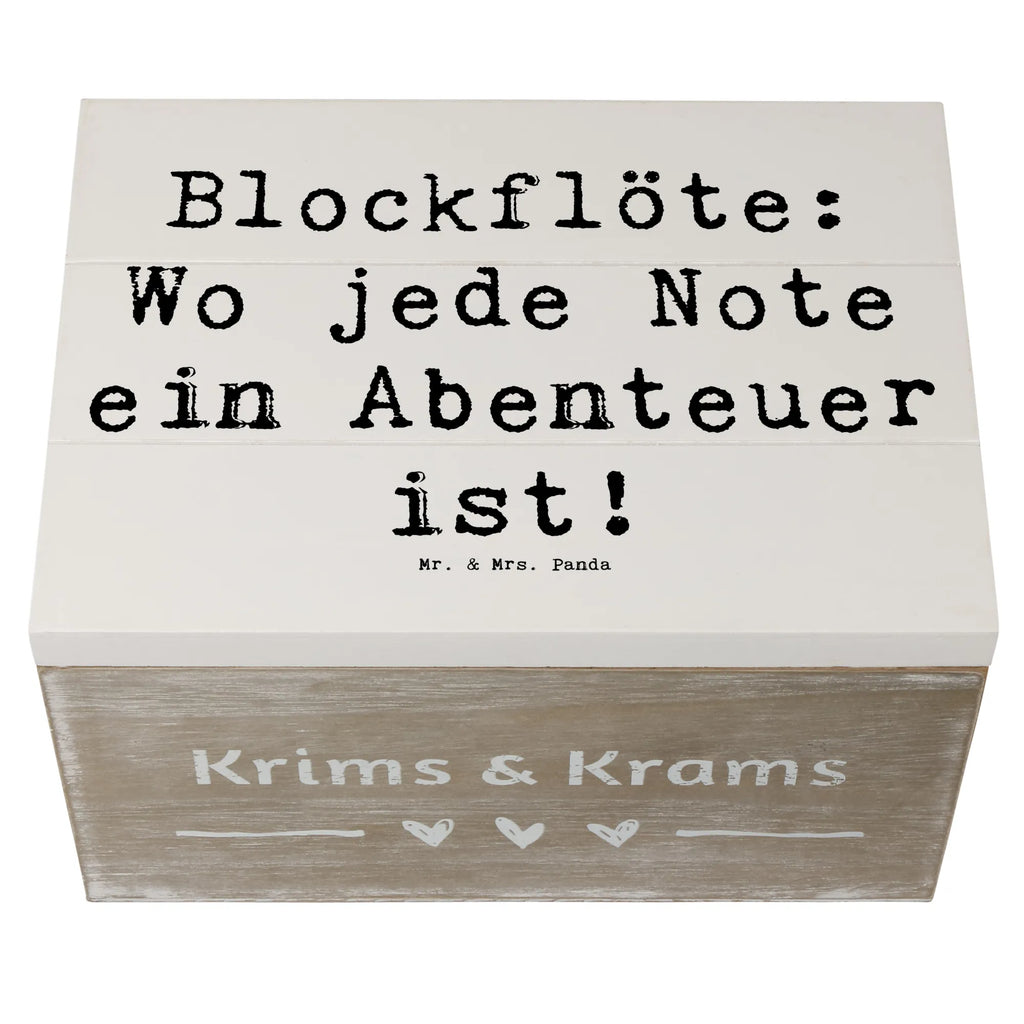 Holzkiste Spruch Abenteuer Blockflöte Holzkiste, Kiste, Schatzkiste, Truhe, Schatulle, XXL, Erinnerungsbox, Erinnerungskiste, Dekokiste, Aufbewahrungsbox, Geschenkbox, Geschenkdose, Instrumente, Geschenke Musiker, Musikliebhaber