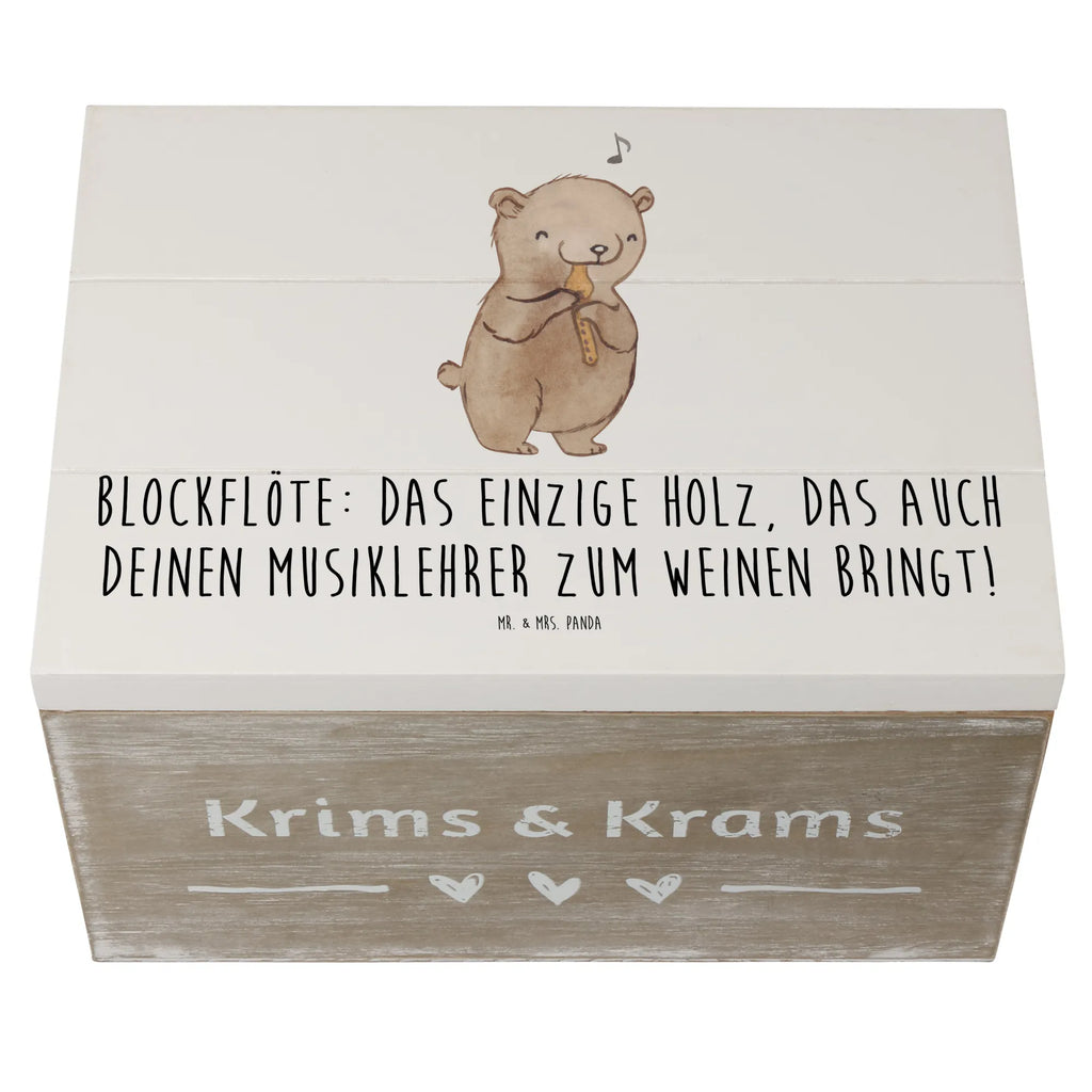 Holzkiste Blockflöte Humor Holzkiste, Kiste, Schatzkiste, Truhe, Schatulle, XXL, Erinnerungsbox, Erinnerungskiste, Dekokiste, Aufbewahrungsbox, Geschenkbox, Geschenkdose, Instrumente, Geschenke Musiker, Musikliebhaber