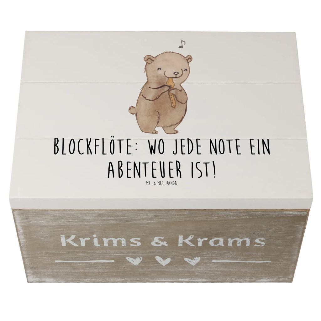 Holzkiste Abenteuer Blockflöte Holzkiste, Kiste, Schatzkiste, Truhe, Schatulle, XXL, Erinnerungsbox, Erinnerungskiste, Dekokiste, Aufbewahrungsbox, Geschenkbox, Geschenkdose, Instrumente, Geschenke Musiker, Musikliebhaber