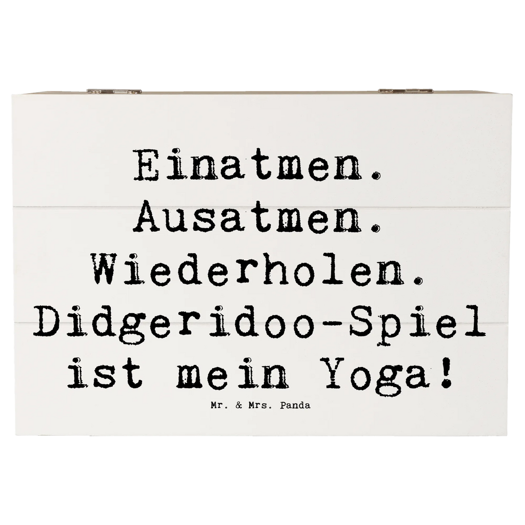 Holzkiste Spruch Didgeridoo Yoga Holzkiste, Kiste, Schatzkiste, Truhe, Schatulle, XXL, Erinnerungsbox, Erinnerungskiste, Dekokiste, Aufbewahrungsbox, Geschenkbox, Geschenkdose, Instrumente, Geschenke Musiker, Musikliebhaber