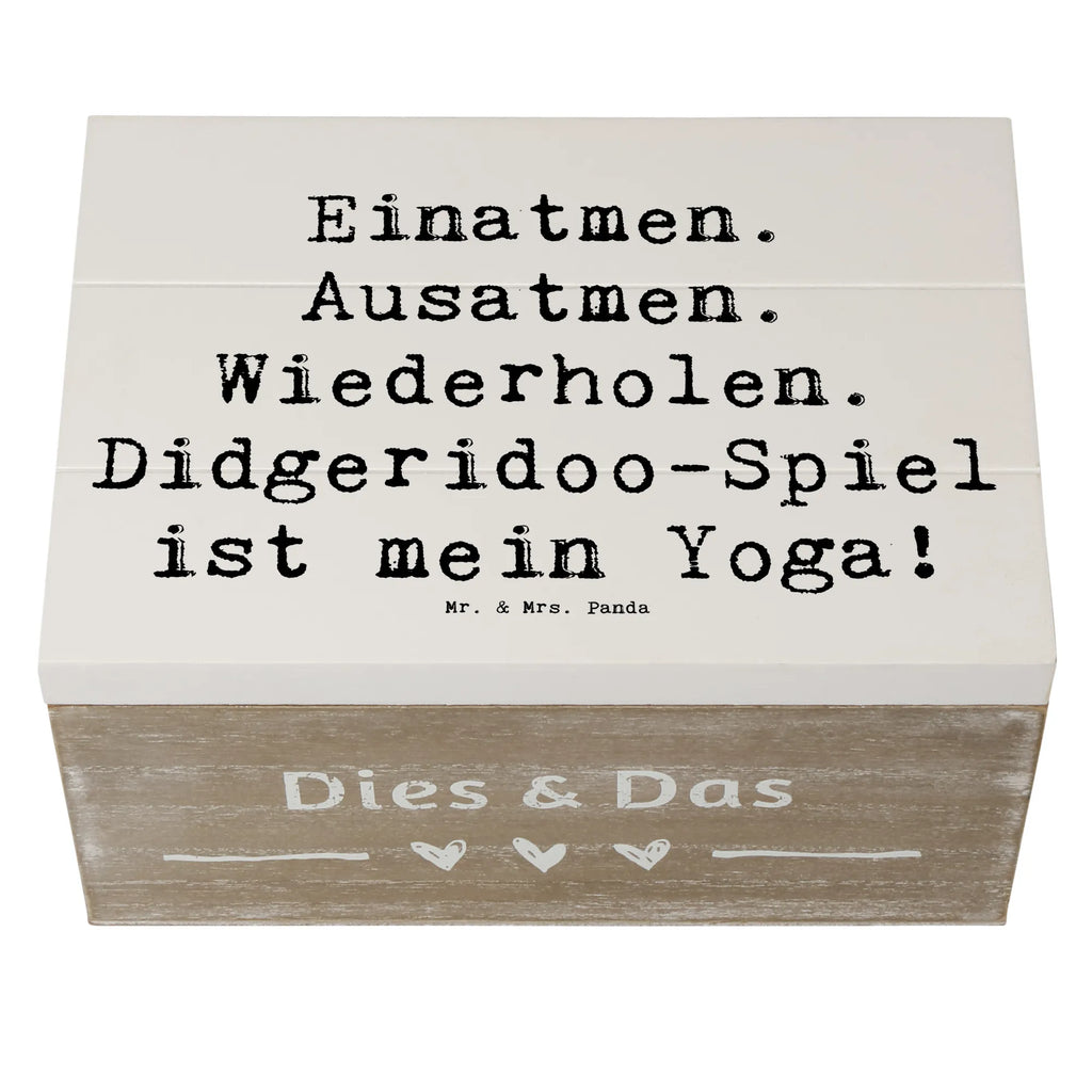 Holzkiste Spruch Didgeridoo Yoga Holzkiste, Kiste, Schatzkiste, Truhe, Schatulle, XXL, Erinnerungsbox, Erinnerungskiste, Dekokiste, Aufbewahrungsbox, Geschenkbox, Geschenkdose, Instrumente, Geschenke Musiker, Musikliebhaber