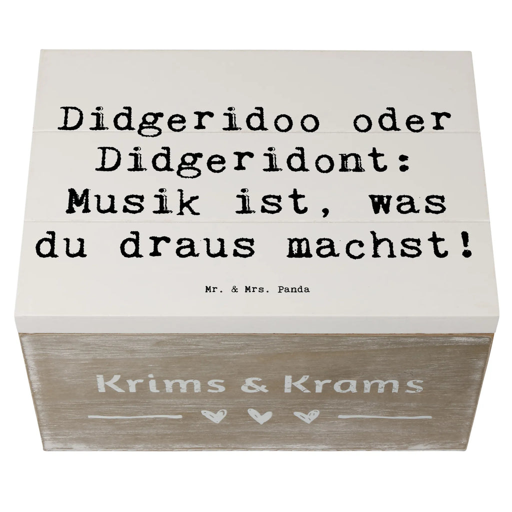 Holzkiste Spruch Didgeridoo Musik Holzkiste, Kiste, Schatzkiste, Truhe, Schatulle, XXL, Erinnerungsbox, Erinnerungskiste, Dekokiste, Aufbewahrungsbox, Geschenkbox, Geschenkdose, Instrumente, Geschenke Musiker, Musikliebhaber