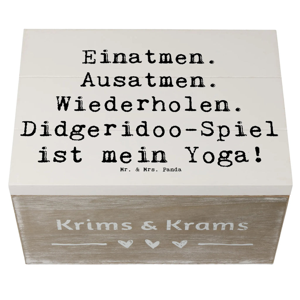 Holzkiste Spruch Didgeridoo Yoga Holzkiste, Kiste, Schatzkiste, Truhe, Schatulle, XXL, Erinnerungsbox, Erinnerungskiste, Dekokiste, Aufbewahrungsbox, Geschenkbox, Geschenkdose, Instrumente, Geschenke Musiker, Musikliebhaber