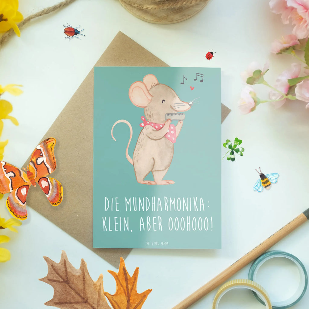 Grußkarte Mundharmonika Ohooo Grußkarte, Klappkarte, Einladungskarte, Glückwunschkarte, Hochzeitskarte, Geburtstagskarte, Karte, Ansichtskarten, Instrumente, Geschenke Musiker, Musikliebhaber