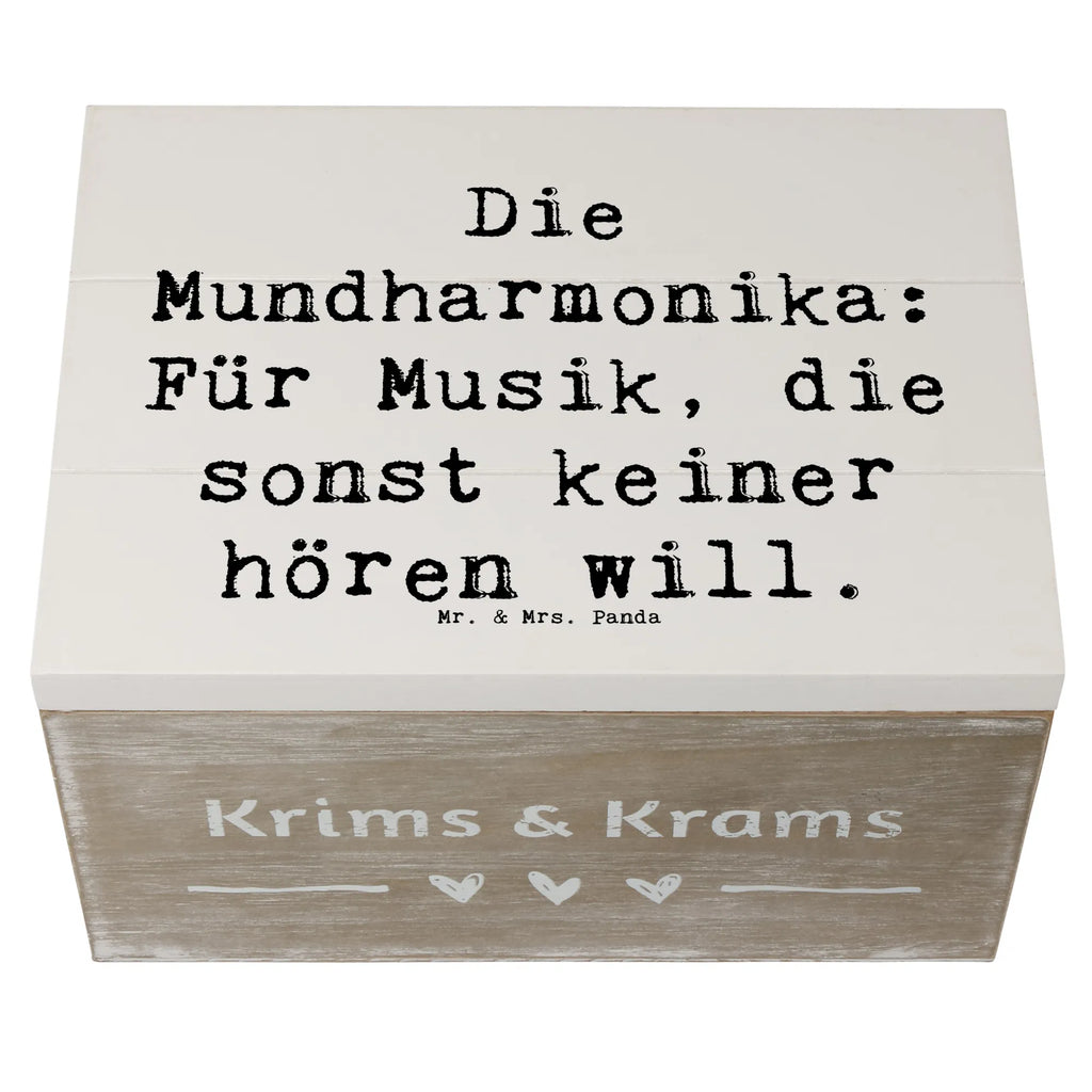 Holzkiste Spruch Musik Mundharmonika Holzkiste, Kiste, Schatzkiste, Truhe, Schatulle, XXL, Erinnerungsbox, Erinnerungskiste, Dekokiste, Aufbewahrungsbox, Geschenkbox, Geschenkdose, Instrumente, Geschenke Musiker, Musikliebhaber