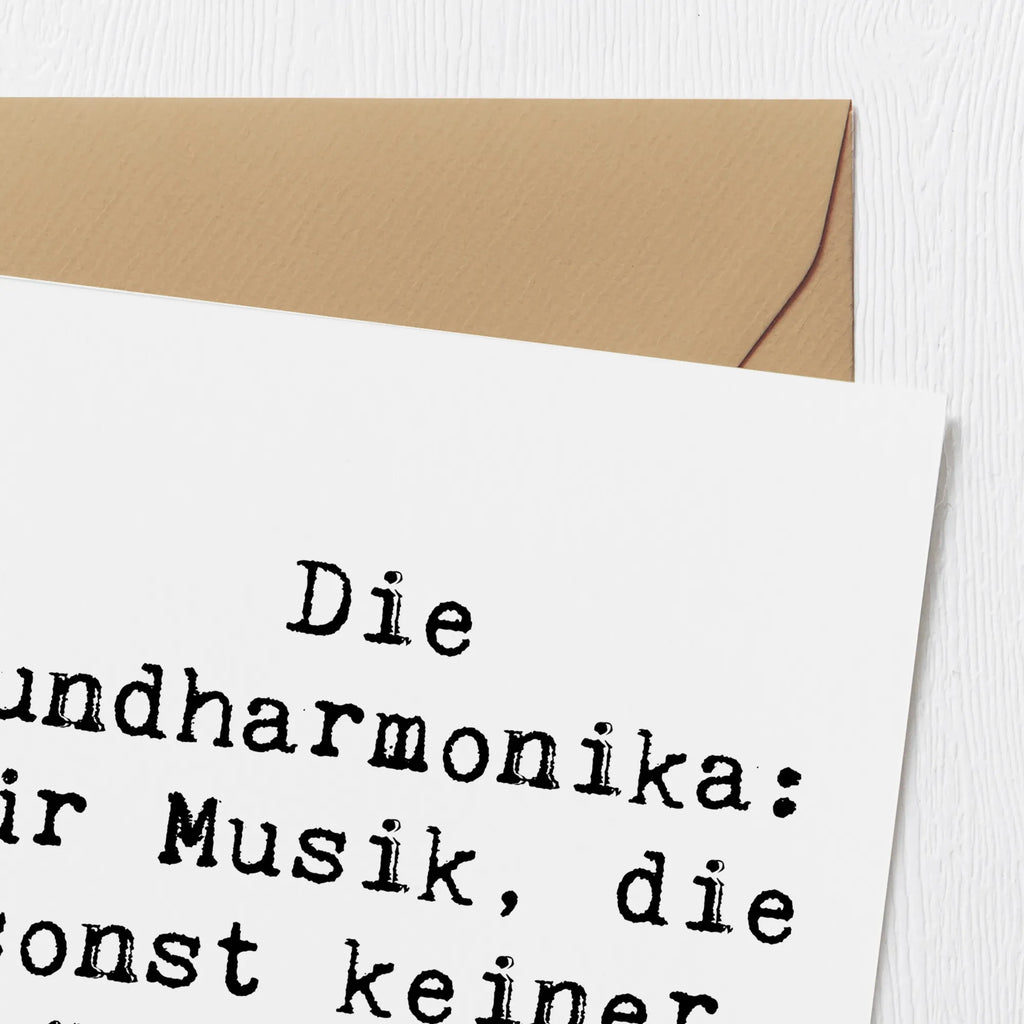 Deluxe Karte Spruch Musik Mundharmonika Karte, Grußkarte, Klappkarte, Einladungskarte, Glückwunschkarte, Hochzeitskarte, Geburtstagskarte, Hochwertige Grußkarte, Hochwertige Klappkarte, Instrumente, Geschenke Musiker, Musikliebhaber