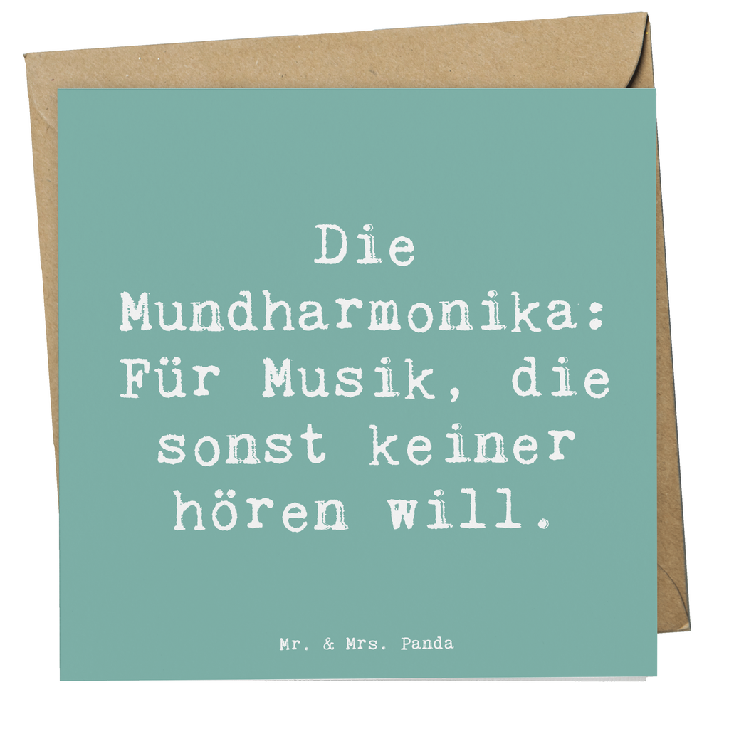 Deluxe Karte Spruch Musik Mundharmonika Karte, Grußkarte, Klappkarte, Einladungskarte, Glückwunschkarte, Hochzeitskarte, Geburtstagskarte, Hochwertige Grußkarte, Hochwertige Klappkarte, Instrumente, Geschenke Musiker, Musikliebhaber