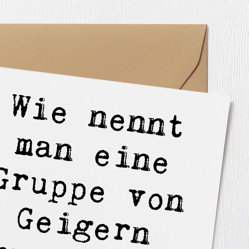 Deluxe Karte Spruch Verlorene Geiger Karte, Grußkarte, Klappkarte, Einladungskarte, Glückwunschkarte, Hochzeitskarte, Geburtstagskarte, Hochwertige Grußkarte, Hochwertige Klappkarte, Instrumente, Geschenke Musiker, Musikliebhaber