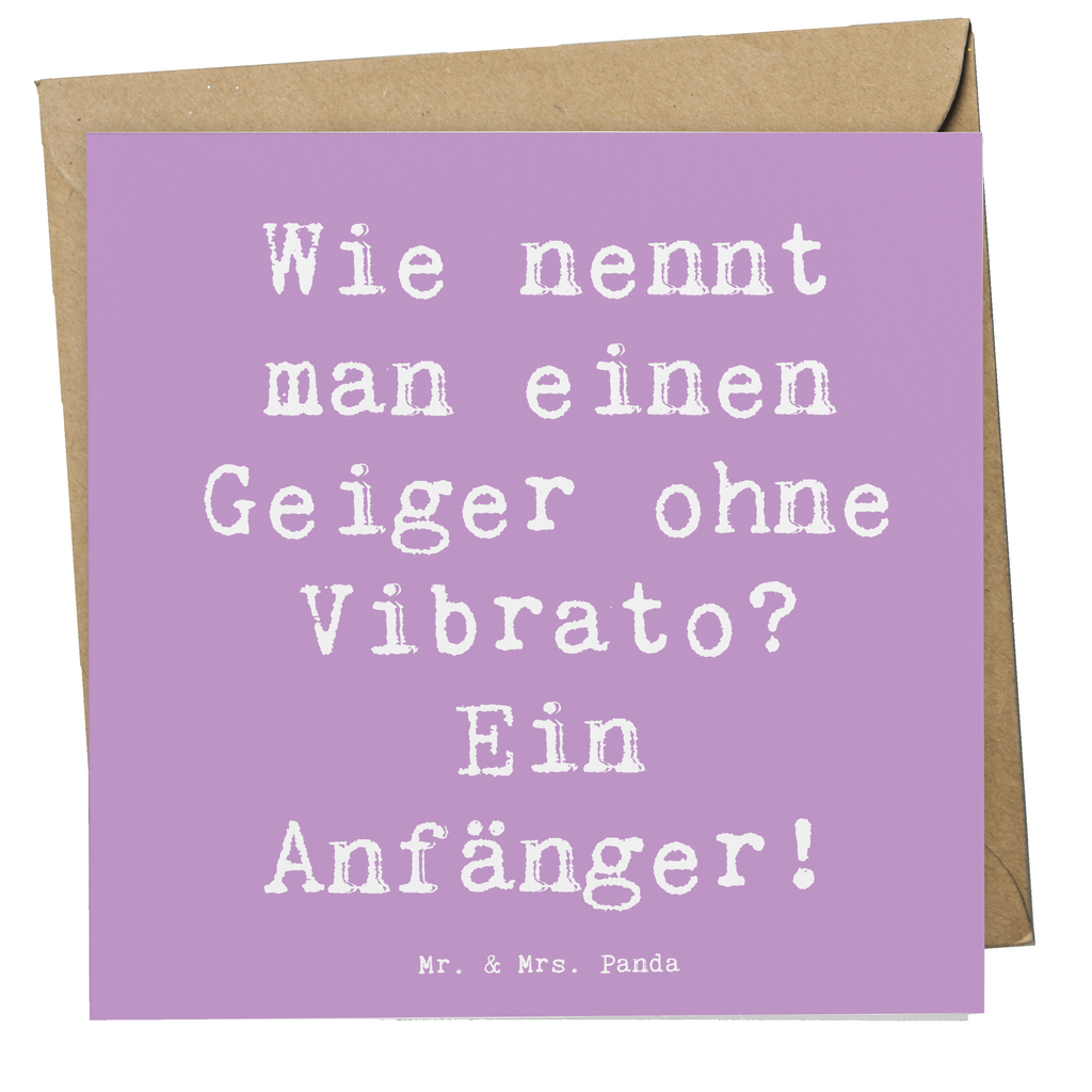 Deluxe Karte Spruch Violine Anfänger Karte, Grußkarte, Klappkarte, Einladungskarte, Glückwunschkarte, Hochzeitskarte, Geburtstagskarte, Hochwertige Grußkarte, Hochwertige Klappkarte, Instrumente, Geschenke Musiker, Musikliebhaber