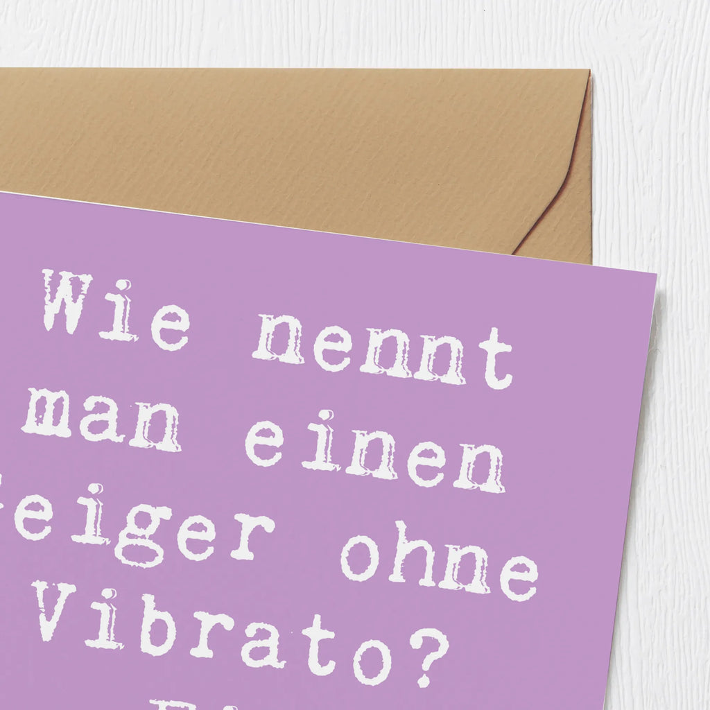 Deluxe Karte Spruch Violine Anfänger Karte, Grußkarte, Klappkarte, Einladungskarte, Glückwunschkarte, Hochzeitskarte, Geburtstagskarte, Hochwertige Grußkarte, Hochwertige Klappkarte, Instrumente, Geschenke Musiker, Musikliebhaber