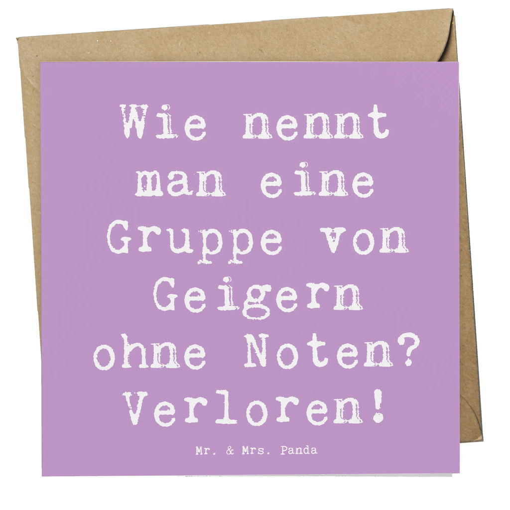 Deluxe Karte Spruch Verlorene Geiger Karte, Grußkarte, Klappkarte, Einladungskarte, Glückwunschkarte, Hochzeitskarte, Geburtstagskarte, Hochwertige Grußkarte, Hochwertige Klappkarte, Instrumente, Geschenke Musiker, Musikliebhaber