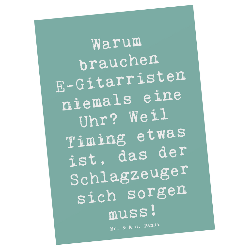 Postkarte Spruch E-Gitarre Timing Postkarte, Karte, Geschenkkarte, Grußkarte, Einladung, Ansichtskarte, Geburtstagskarte, Einladungskarte, Dankeskarte, Ansichtskarten, Einladung Geburtstag, Einladungskarten Geburtstag, Instrumente, Geschenke Musiker, Musikliebhaber