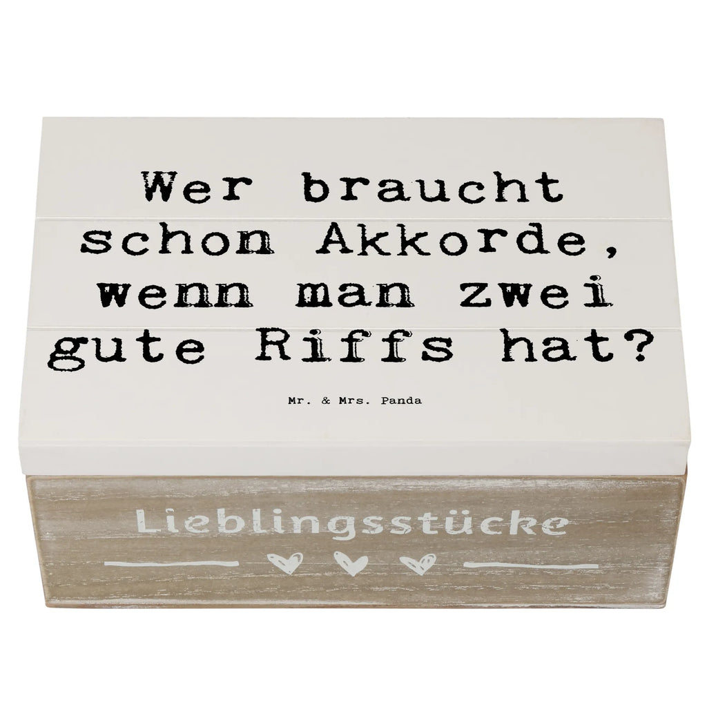 Holzkiste Spruch E-Gitarre Zwei Riffs Holzkiste, Kiste, Schatzkiste, Truhe, Schatulle, XXL, Erinnerungsbox, Erinnerungskiste, Dekokiste, Aufbewahrungsbox, Geschenkbox, Geschenkdose, Instrumente, Geschenke Musiker, Musikliebhaber