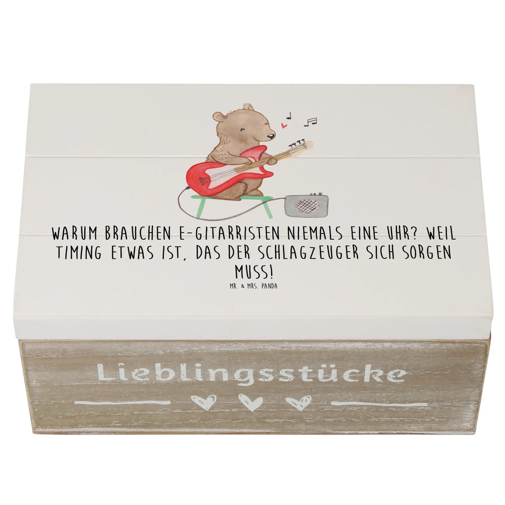 Holzkiste E-Gitarre Timing Holzkiste, Kiste, Schatzkiste, Truhe, Schatulle, XXL, Erinnerungsbox, Erinnerungskiste, Dekokiste, Aufbewahrungsbox, Geschenkbox, Geschenkdose, Instrumente, Geschenke Musiker, Musikliebhaber