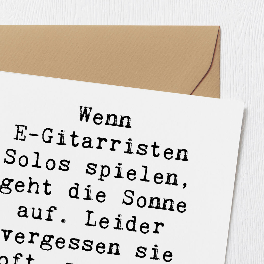 Deluxe Karte Spruch E-Gitarre Solos Karte, Grußkarte, Klappkarte, Einladungskarte, Glückwunschkarte, Hochzeitskarte, Geburtstagskarte, Hochwertige Grußkarte, Hochwertige Klappkarte, Instrumente, Geschenke Musiker, Musikliebhaber