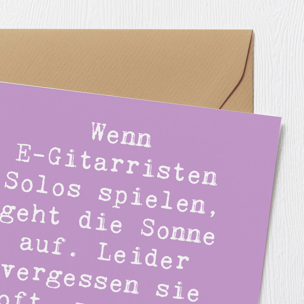 Deluxe Karte Spruch E-Gitarre Solos Karte, Grußkarte, Klappkarte, Einladungskarte, Glückwunschkarte, Hochzeitskarte, Geburtstagskarte, Hochwertige Grußkarte, Hochwertige Klappkarte, Instrumente, Geschenke Musiker, Musikliebhaber