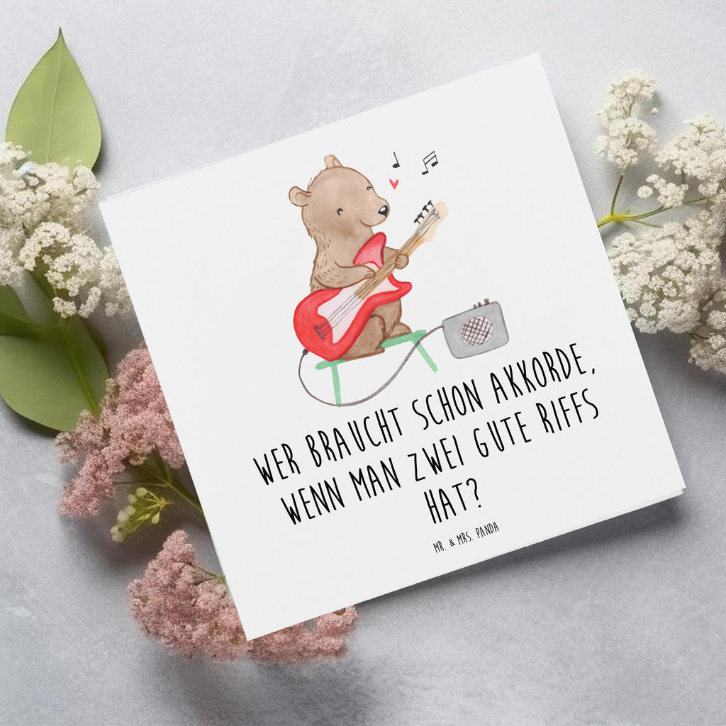 Deluxe Karte E-Gitarre Zwei Riffs Karte, Grußkarte, Klappkarte, Einladungskarte, Glückwunschkarte, Hochzeitskarte, Geburtstagskarte, Hochwertige Grußkarte, Hochwertige Klappkarte, Instrumente, Geschenke Musiker, Musikliebhaber