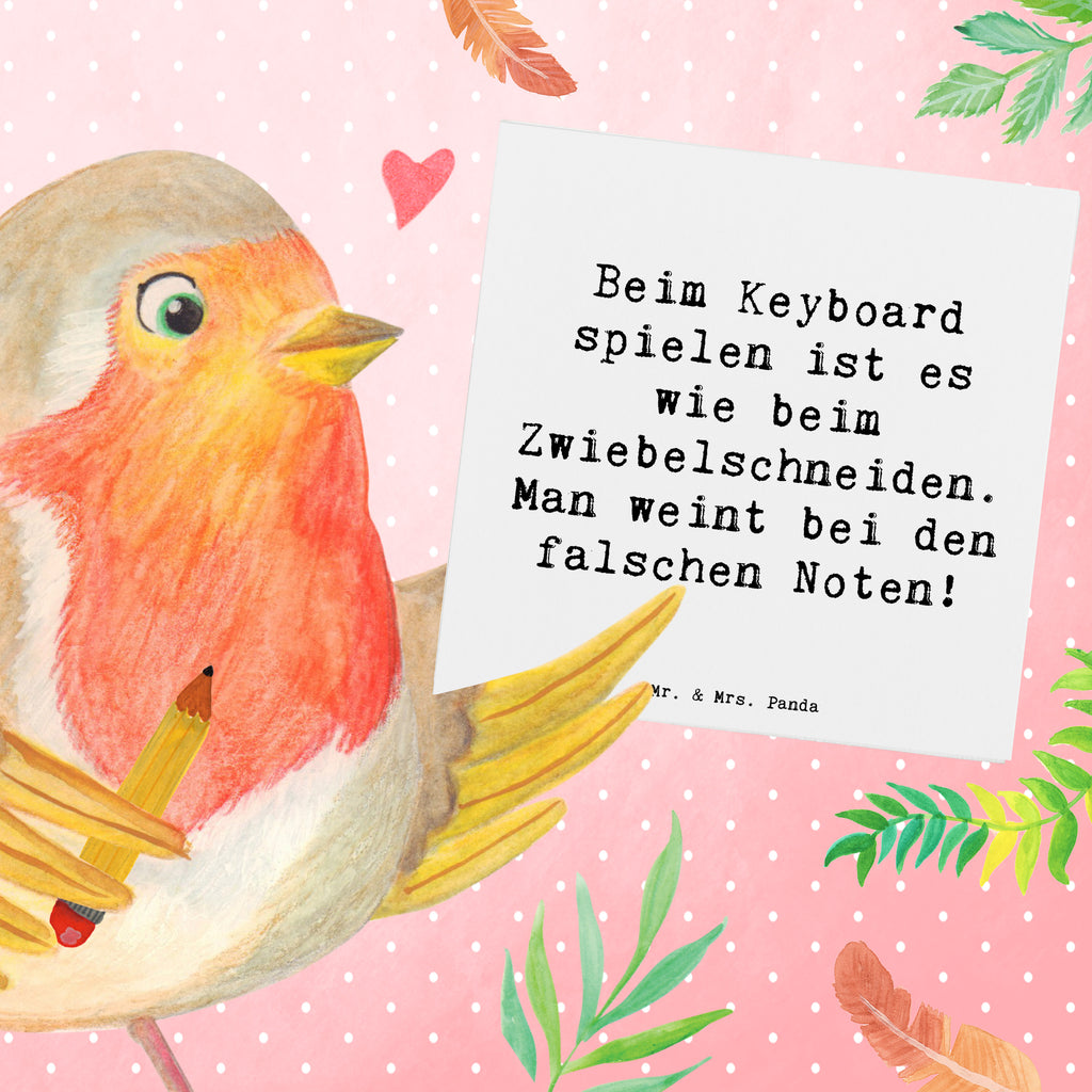 Deluxe Karte Spruch Keyboard Tränen Karte, Grußkarte, Klappkarte, Einladungskarte, Glückwunschkarte, Hochzeitskarte, Geburtstagskarte, Hochwertige Grußkarte, Hochwertige Klappkarte, Instrumente, Geschenke Musiker, Musikliebhaber