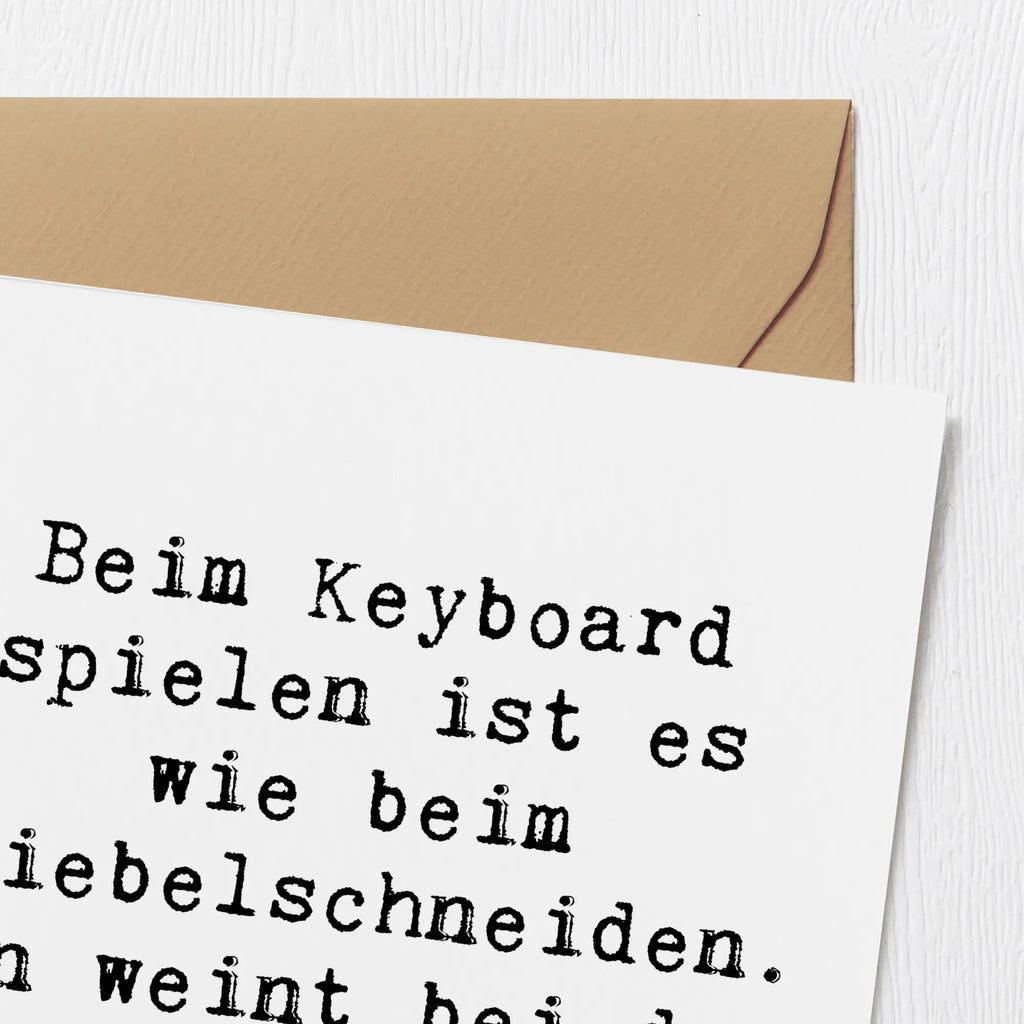 Deluxe Karte Spruch Keyboard Tränen Karte, Grußkarte, Klappkarte, Einladungskarte, Glückwunschkarte, Hochzeitskarte, Geburtstagskarte, Hochwertige Grußkarte, Hochwertige Klappkarte, Instrumente, Geschenke Musiker, Musikliebhaber