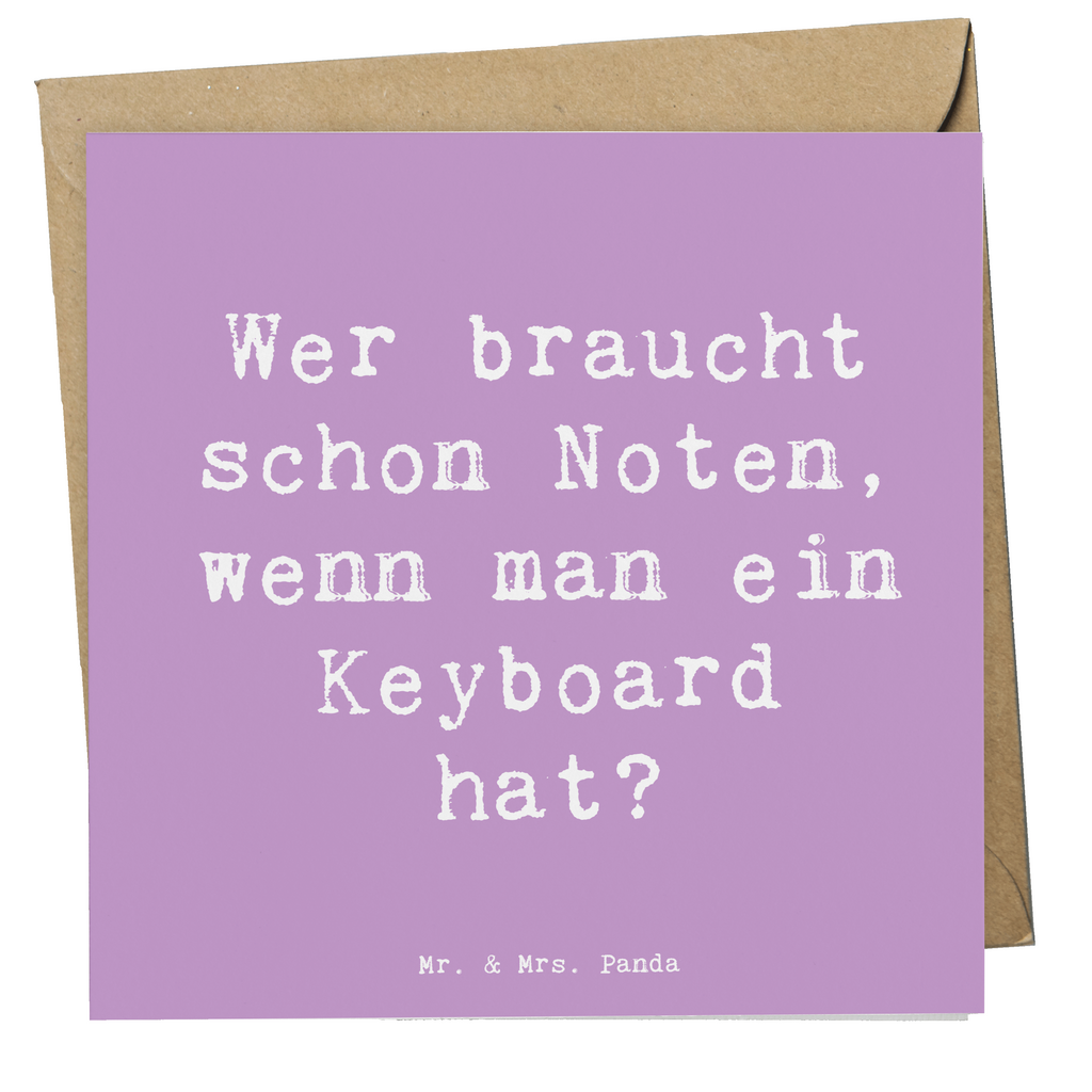 Deluxe Karte Spruch Keyboard Freude Karte, Grußkarte, Klappkarte, Einladungskarte, Glückwunschkarte, Hochzeitskarte, Geburtstagskarte, Hochwertige Grußkarte, Hochwertige Klappkarte, Instrumente, Geschenke Musiker, Musikliebhaber