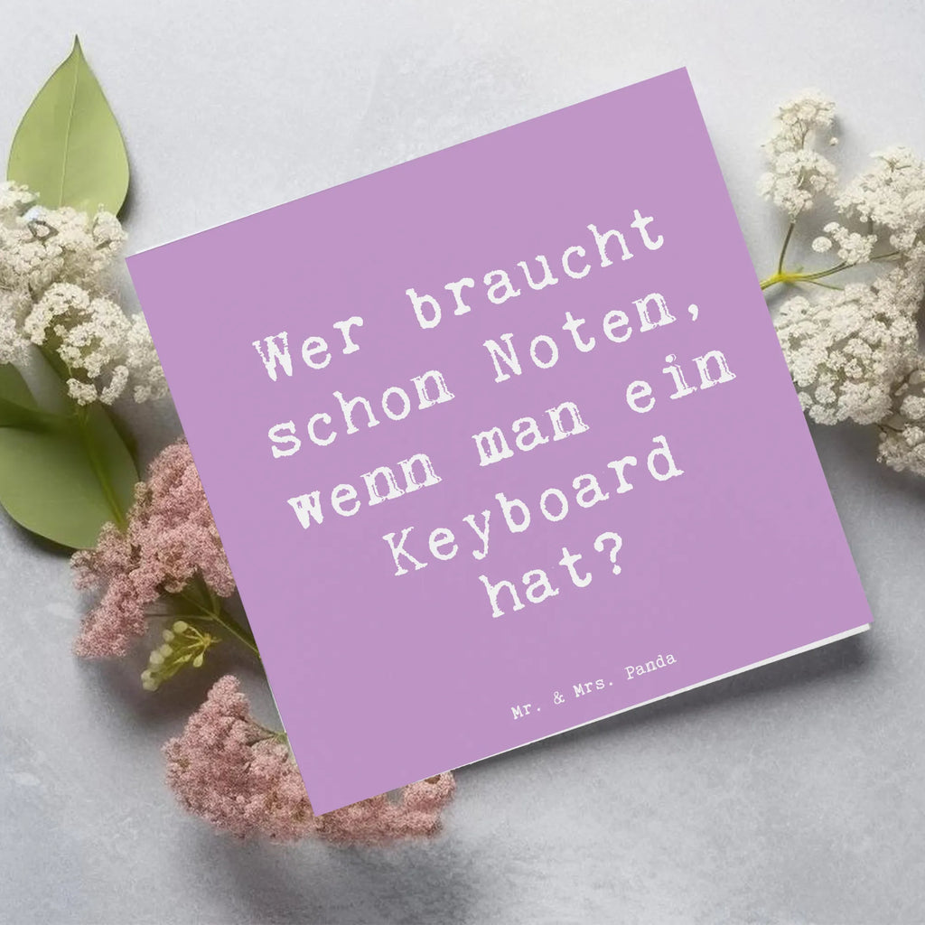 Deluxe Karte Spruch Keyboard Freude Karte, Grußkarte, Klappkarte, Einladungskarte, Glückwunschkarte, Hochzeitskarte, Geburtstagskarte, Hochwertige Grußkarte, Hochwertige Klappkarte, Instrumente, Geschenke Musiker, Musikliebhaber