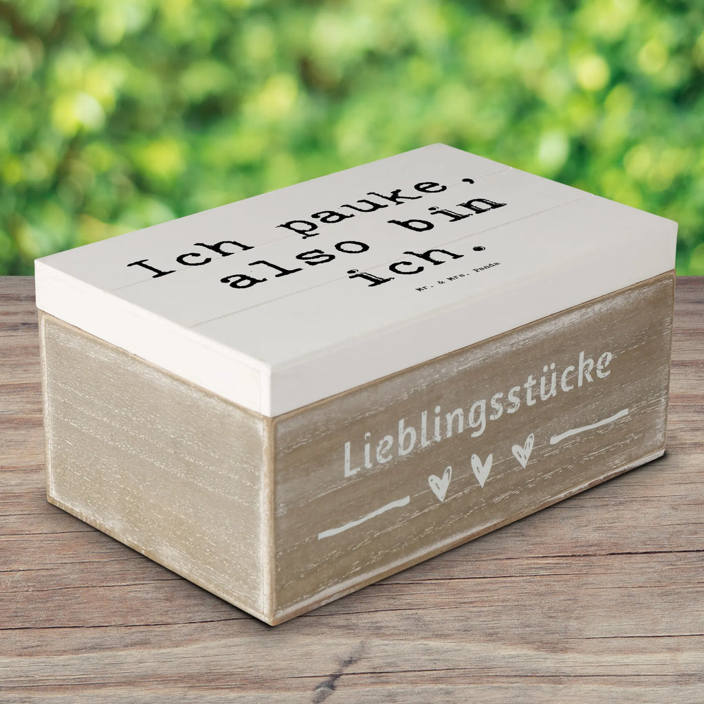 Holzkiste Spruch Pauken Motivation Holzkiste, Kiste, Schatzkiste, Truhe, Schatulle, XXL, Erinnerungsbox, Erinnerungskiste, Dekokiste, Aufbewahrungsbox, Geschenkbox, Geschenkdose, Instrumente, Geschenke Musiker, Musikliebhaber