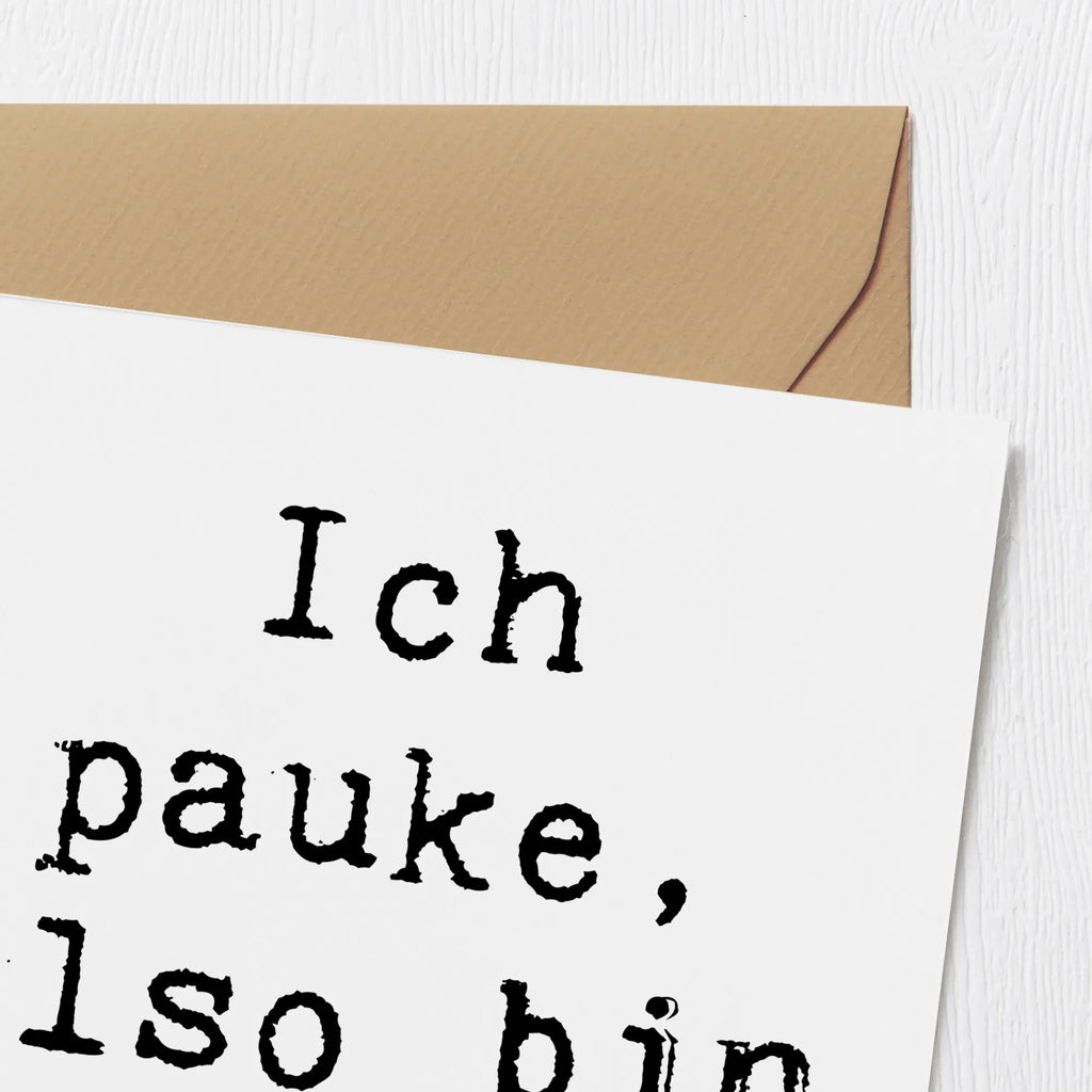 Deluxe Karte Spruch Pauken Motivation Karte, Grußkarte, Klappkarte, Einladungskarte, Glückwunschkarte, Hochzeitskarte, Geburtstagskarte, Hochwertige Grußkarte, Hochwertige Klappkarte, Instrumente, Geschenke Musiker, Musikliebhaber