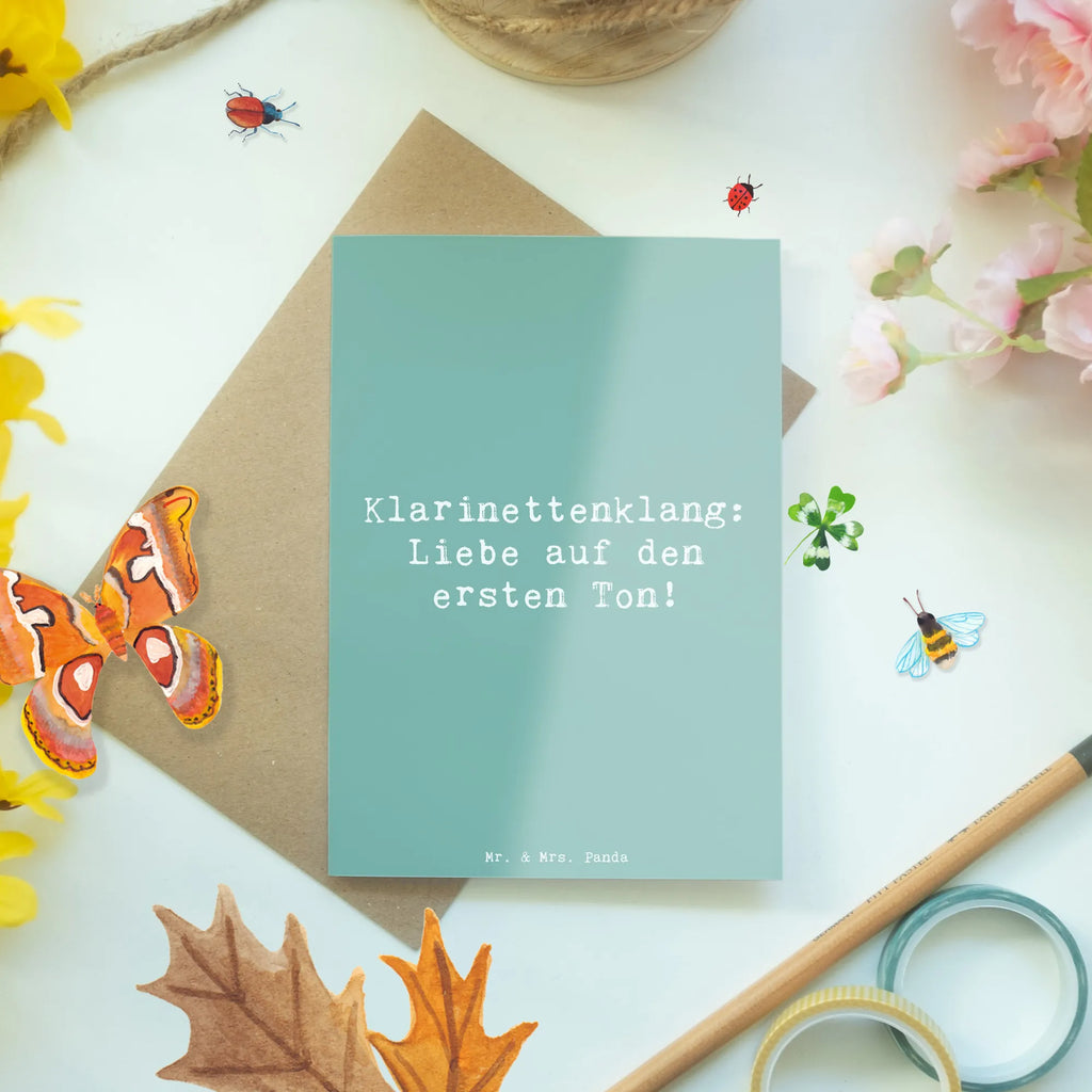 Grußkarte Spruch Klarinette Liebe Grußkarte, Klappkarte, Einladungskarte, Glückwunschkarte, Hochzeitskarte, Geburtstagskarte, Karte, Ansichtskarten, Instrumente, Geschenke Musiker, Musikliebhaber