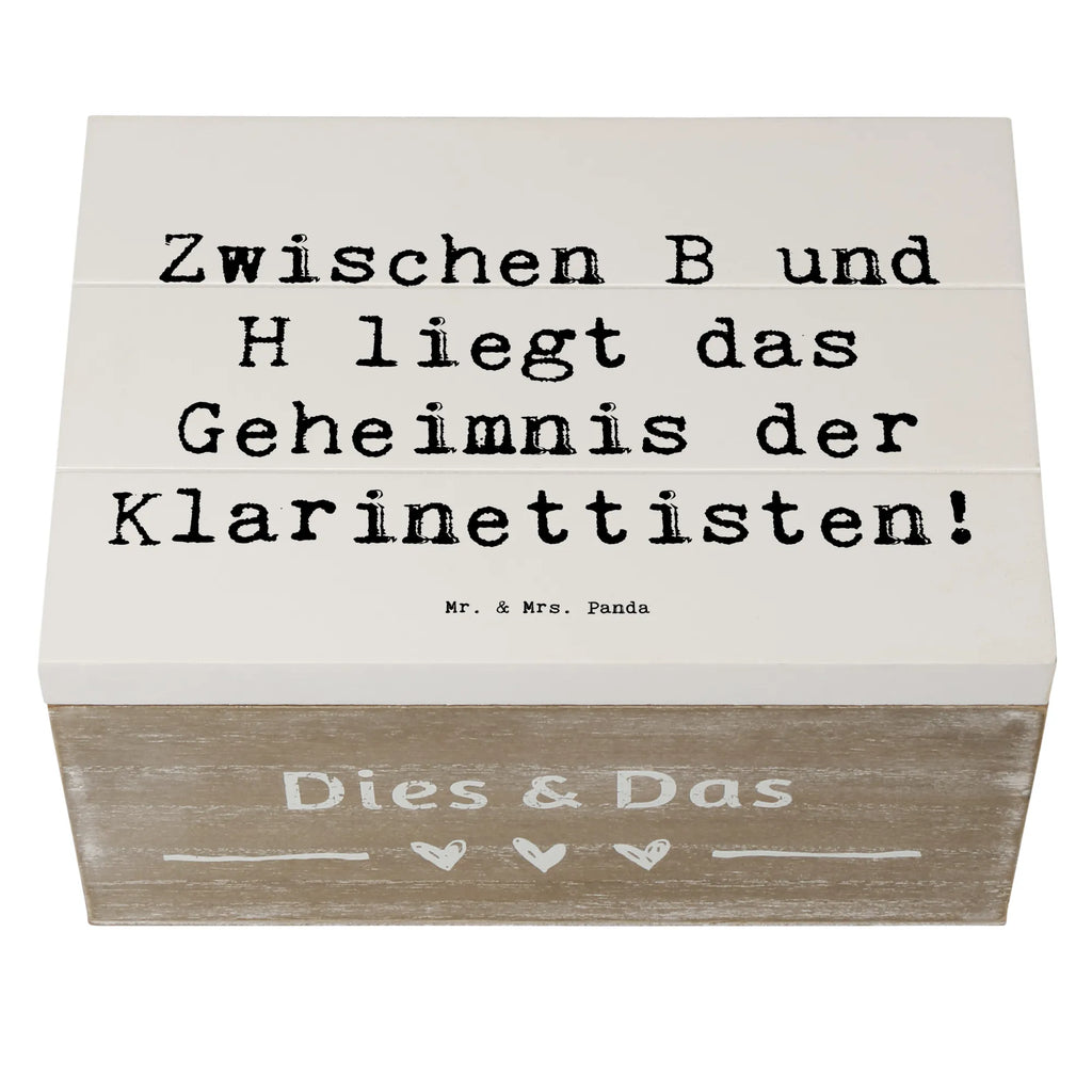 Holzkiste Spruch Klarinette Geheimnis Holzkiste, Kiste, Schatzkiste, Truhe, Schatulle, XXL, Erinnerungsbox, Erinnerungskiste, Dekokiste, Aufbewahrungsbox, Geschenkbox, Geschenkdose, Instrumente, Geschenke Musiker, Musikliebhaber