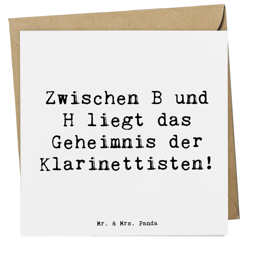 Deluxe Karte Spruch Klarinette Geheimnis Karte, Grußkarte, Klappkarte, Einladungskarte, Glückwunschkarte, Hochzeitskarte, Geburtstagskarte, Hochwertige Grußkarte, Hochwertige Klappkarte, Instrumente, Geschenke Musiker, Musikliebhaber