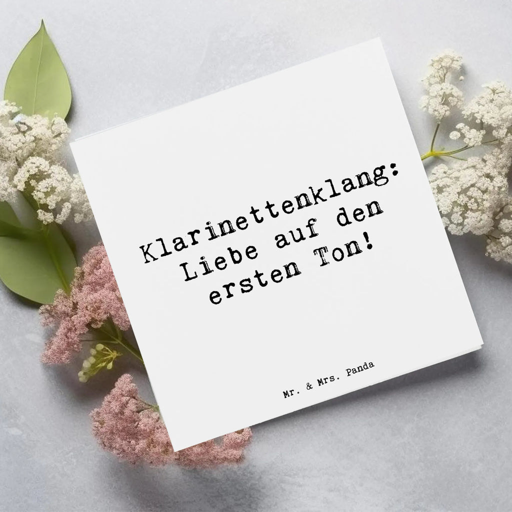 Deluxe Karte Spruch Klarinette Liebe Karte, Grußkarte, Klappkarte, Einladungskarte, Glückwunschkarte, Hochzeitskarte, Geburtstagskarte, Hochwertige Grußkarte, Hochwertige Klappkarte, Instrumente, Geschenke Musiker, Musikliebhaber