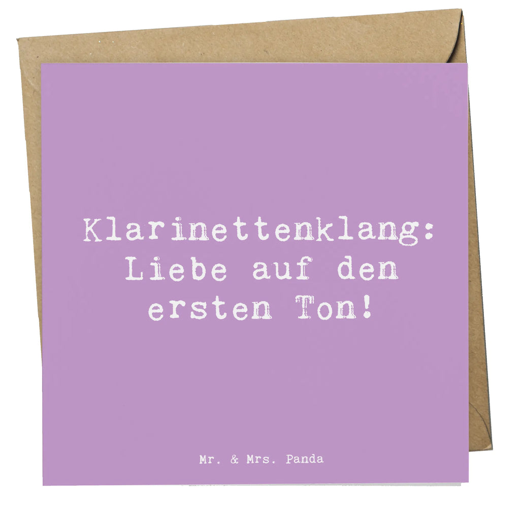 Deluxe Karte Spruch Klarinette Liebe Karte, Grußkarte, Klappkarte, Einladungskarte, Glückwunschkarte, Hochzeitskarte, Geburtstagskarte, Hochwertige Grußkarte, Hochwertige Klappkarte, Instrumente, Geschenke Musiker, Musikliebhaber