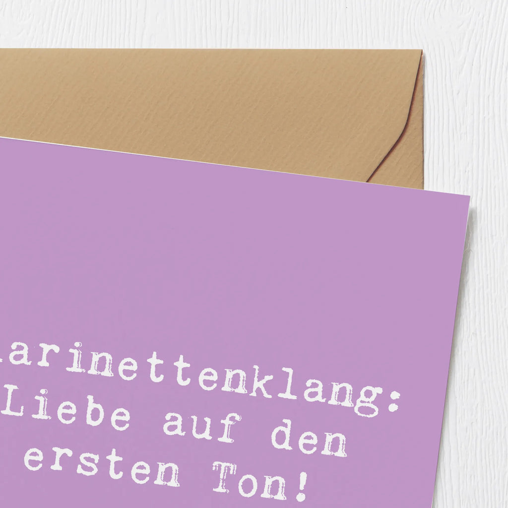 Deluxe Karte Spruch Klarinette Liebe Karte, Grußkarte, Klappkarte, Einladungskarte, Glückwunschkarte, Hochzeitskarte, Geburtstagskarte, Hochwertige Grußkarte, Hochwertige Klappkarte, Instrumente, Geschenke Musiker, Musikliebhaber